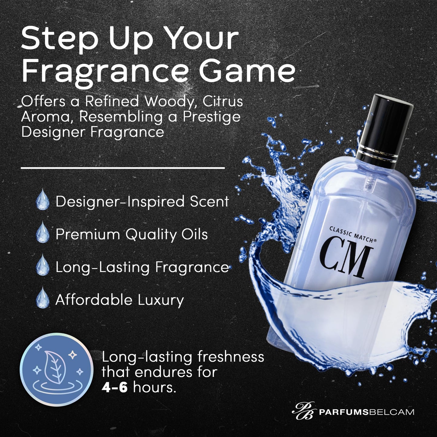 PB ParfumsBelcam Classic Match CM Eau De Toilette Spray, Our Version of Y,2.5 fl.oz