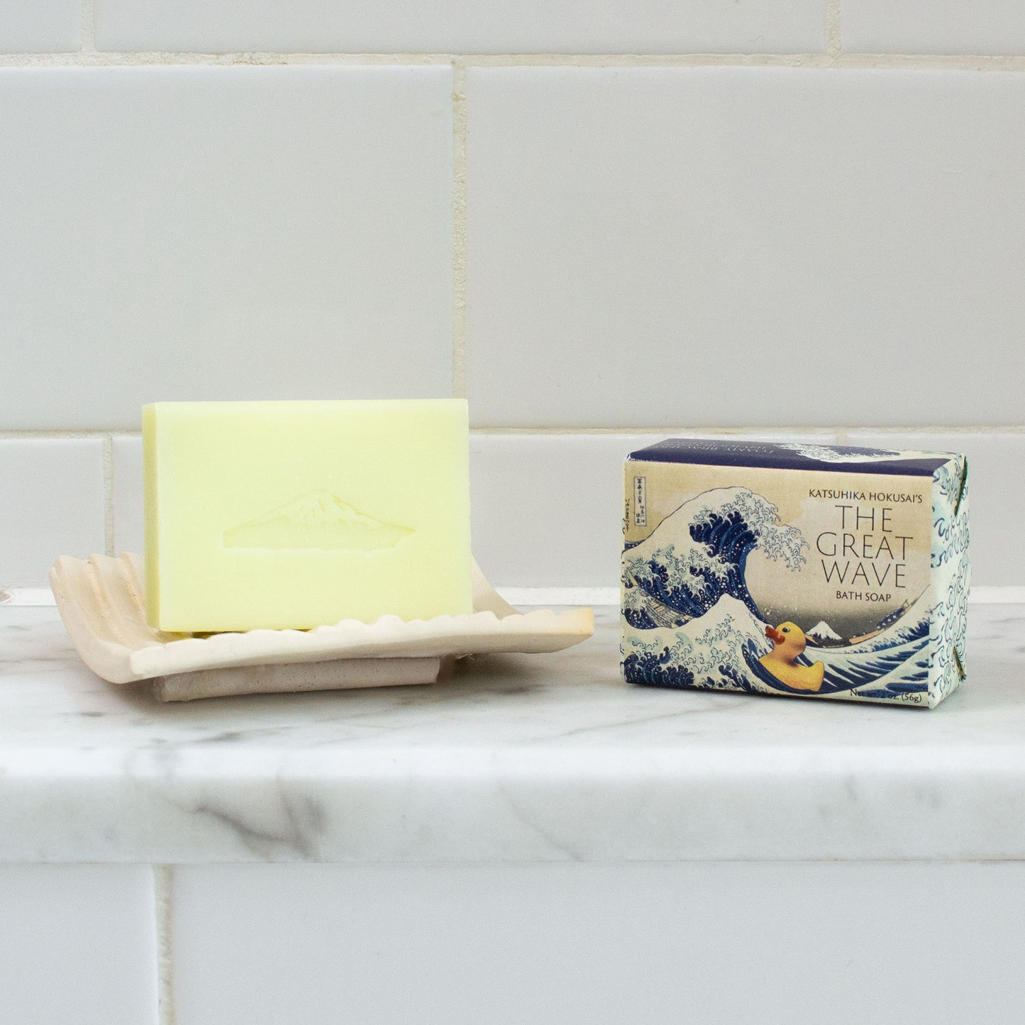The Unemployed Philosophers Guild Katsushika Hokusai's The Great Wave Bath Soap - Made in The USA, 2oz (56g) Travel Size Guest Bar Soap