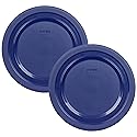 Pyrex 7404-PC 4.5-Quart Blue Food Storage Replacement Lid (2-Pack) - Made in USA
