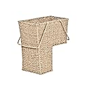 Trademark Innovations 15" Wicker Storage Stair Basket With Handles (Natural)