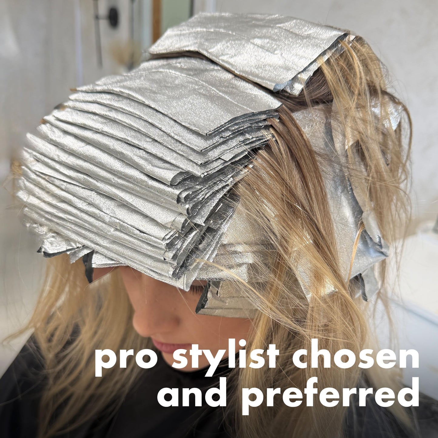 Colortrak Embossed Sheets Silver Aluminum Foil Pop-up Dispenser, 500 Pre-cut Sheets Non-slip Textured, for Hair Foil Coloring and Highlighting