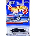 HOT Wheels Black '38 Phantom Corsair #656 1999 Gray interior First Editions Gray Logo White Wall 5 Spokes