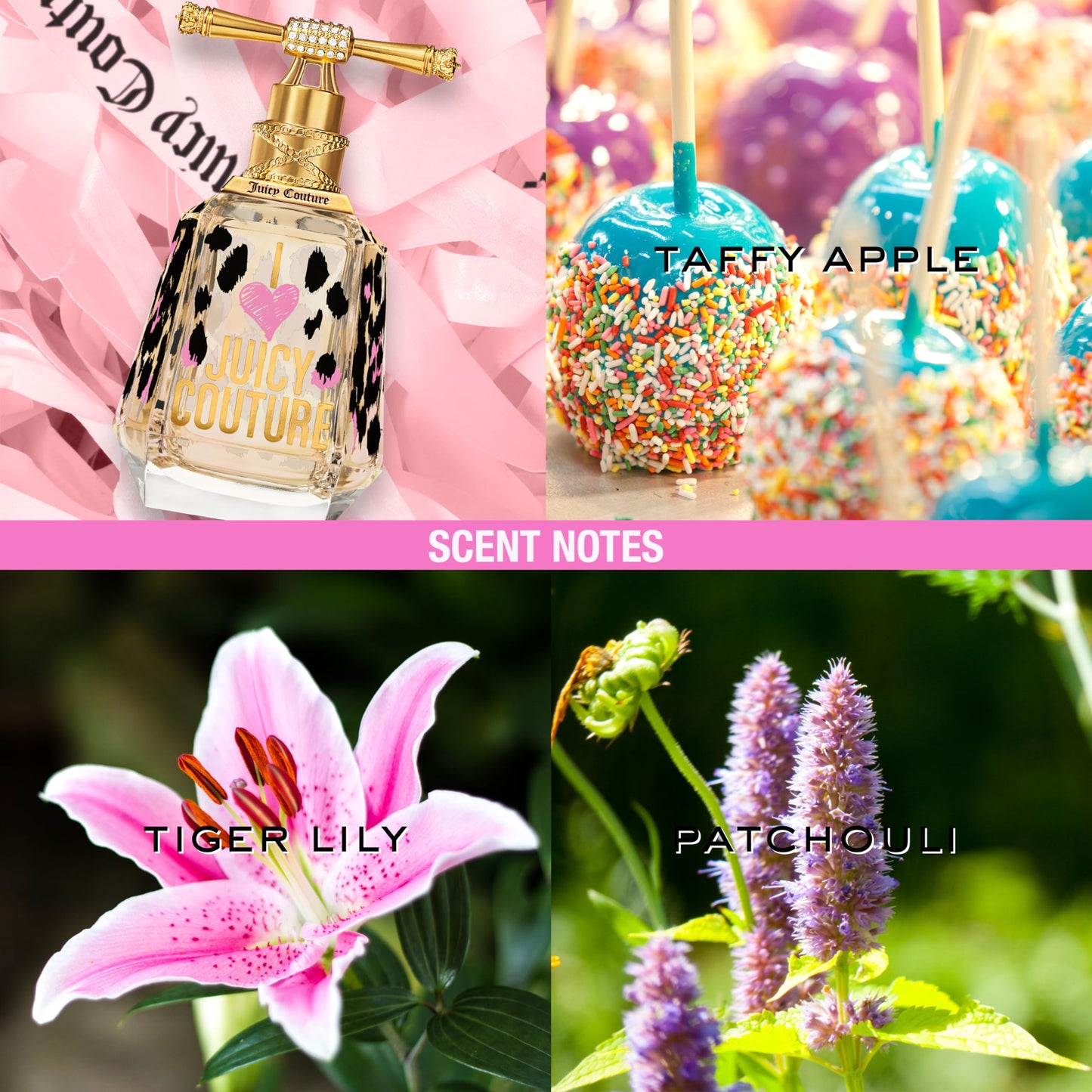 Juicy Couture I Love Juicy Couture Eau De Parfum, Women's Perfume with Notes of Candy Apple, Tiger Lily & Patchouli - Fruity & Floral Perfume