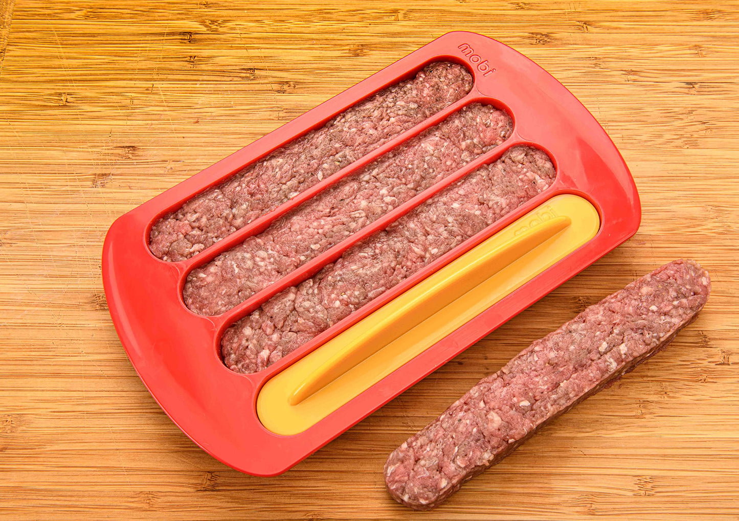 Mobi-The New Cool Way to Eat a Hamburger- Hot Dog Shaped Burger Mold
