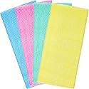 Boao 4 Pieces Exfoliating Washcloth Towel Japanese Washcloth African Sponge Skin Bath Wash Towel Korean Loofah Bath Cloth Shower for Body 35 Inches