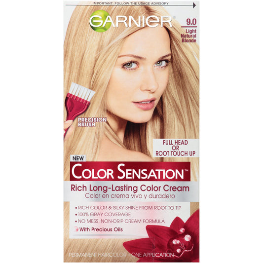 Garnier Hair Color Sensation Rich Long-Lasting Cream, 9.0 Light Natural Blo Beauty & Personal Care Garnier