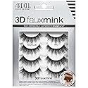 Ardell 3D Faux Mink Lashes False Eyelashes 852 - Fluffy Volume Strip Wispy Lashes for a Natural Glam Look, 4 Pairs