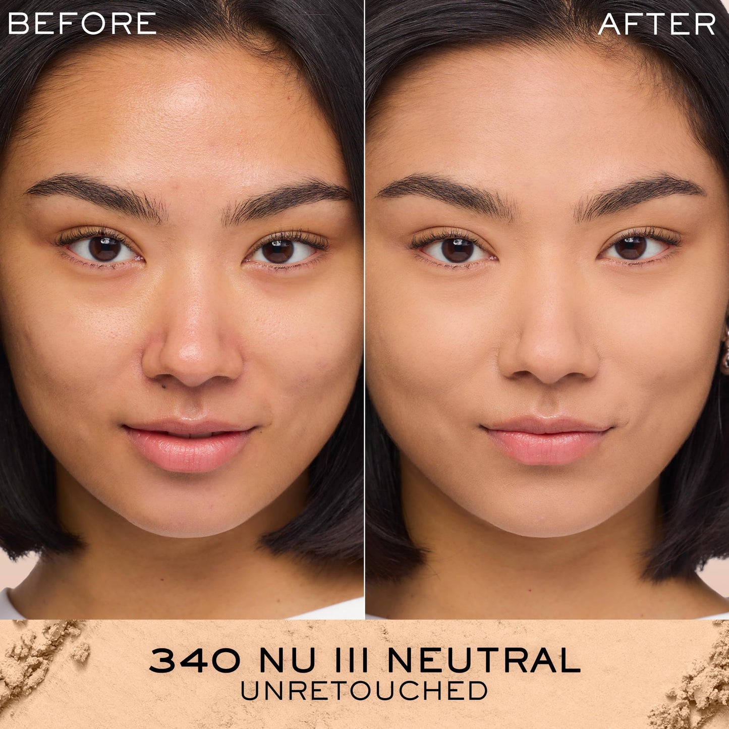 Lancôme Dual Finish Powder Foundation - Natural Finish, Sheer-to-Full Coverage, Longwear Powder Foundation, Controls Shine - 340 Nu III Neutral