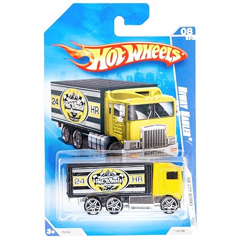 2009 Hot Wheels HW City Works Yellow Hiway Hauler w/ PR5s #114 (8 of 10) 1:64 Scale