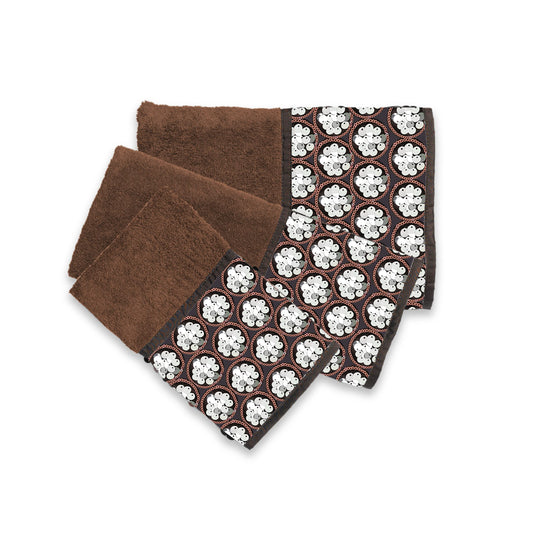 Popular Bath Orb/Brown Sinatra Bath Decor Accessories, Premium, Durable, Acrylic Resin, Eco-Friendly 3-Piece Bath Towel Set