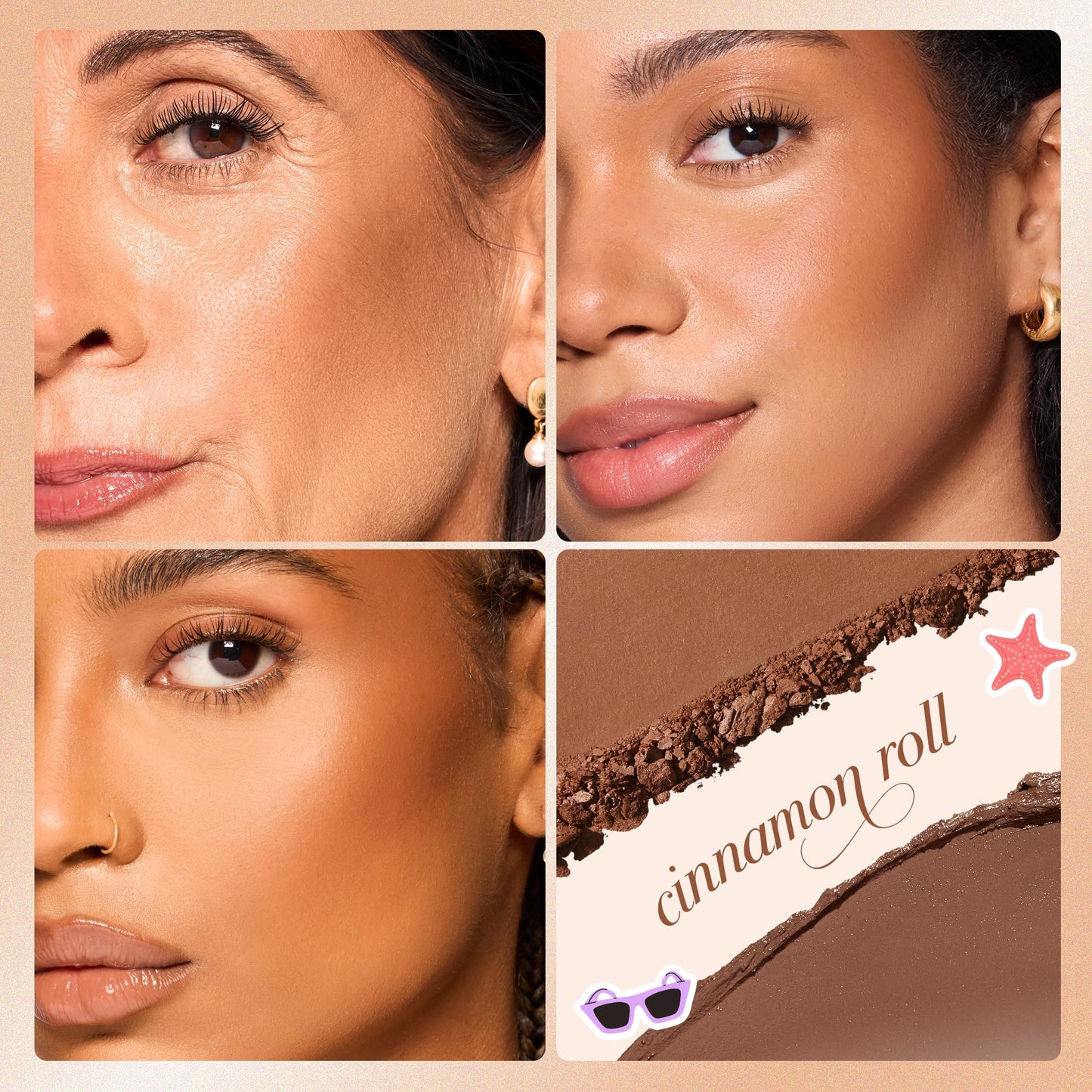 tarte macaron sculpt & bronze duo - 2-in-1 Cream + Baked Powder Bronzer, Contour Powder Face Makeup, Peptides and Hyaluronic Acid Hydrates & Plumps