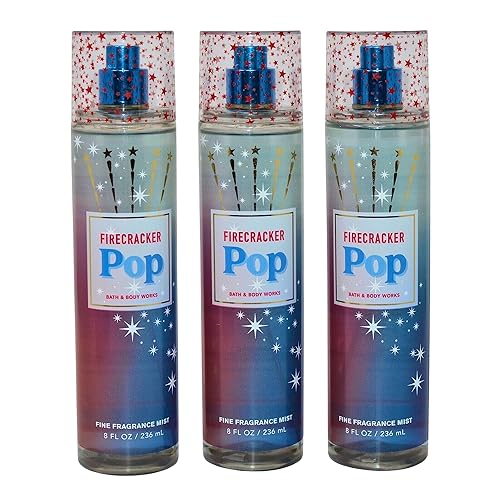 Bath & Body Works Fragrance Mist 3-Pack 8oz Each (Firecracker Pop)