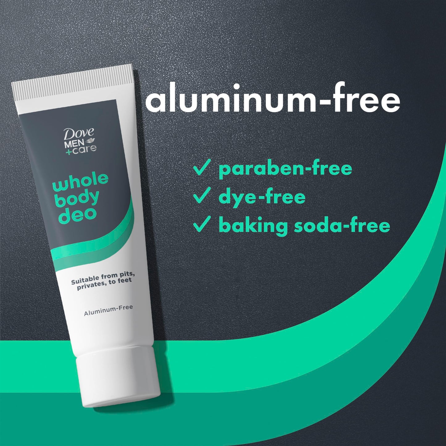 DOVE MEN + CARE Whole Body Deo Aluminum-Free Deodorant Cream Aloe + Bamboo Suitable from Pits, Privates, to Feet 2.5 fl oz Beauty and Personal Care DOVE MEN + CARE