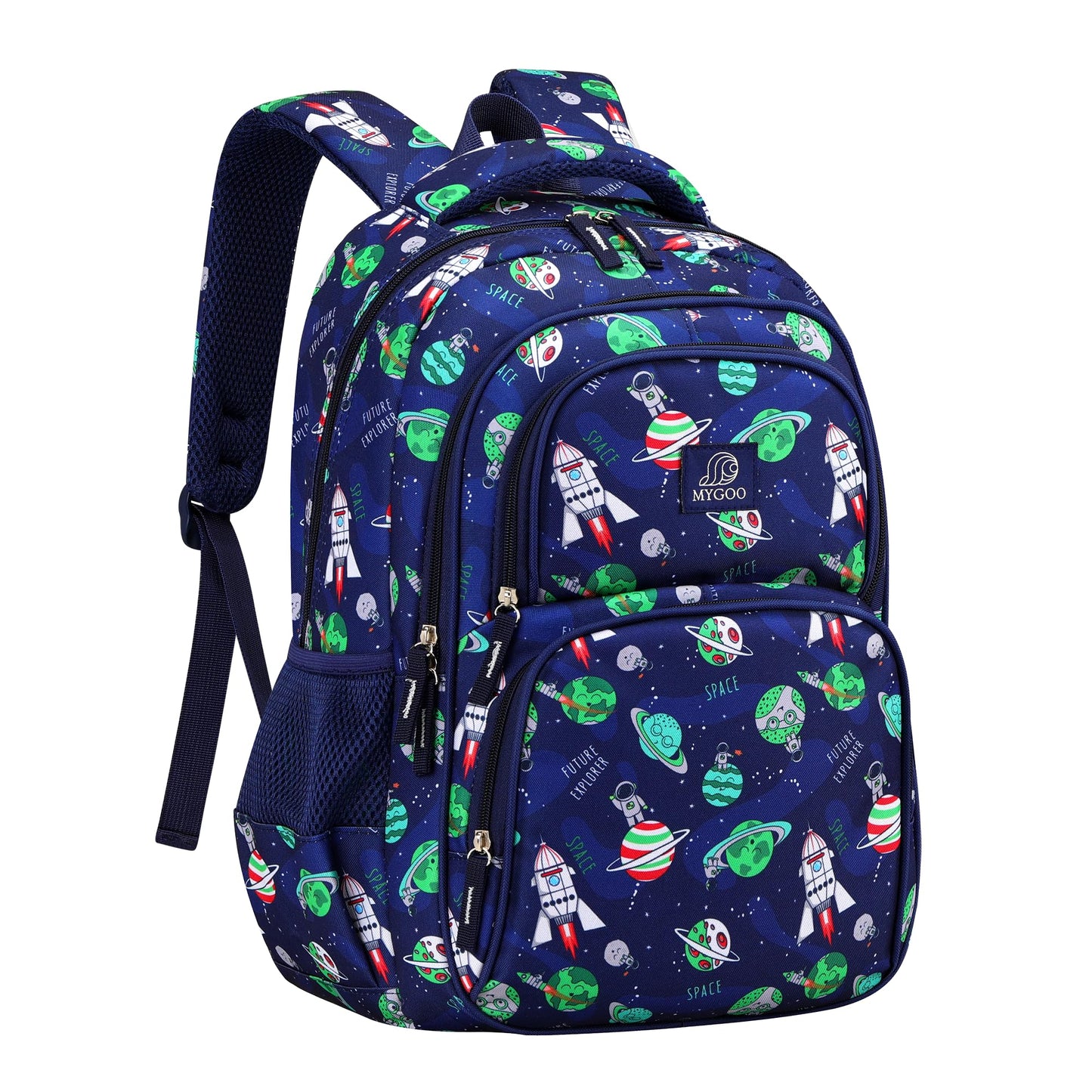 MYGOO Boys' Backpack | Campus Collection | Astro Navy Design | Ideal for Primary School | 24L | 17" Height