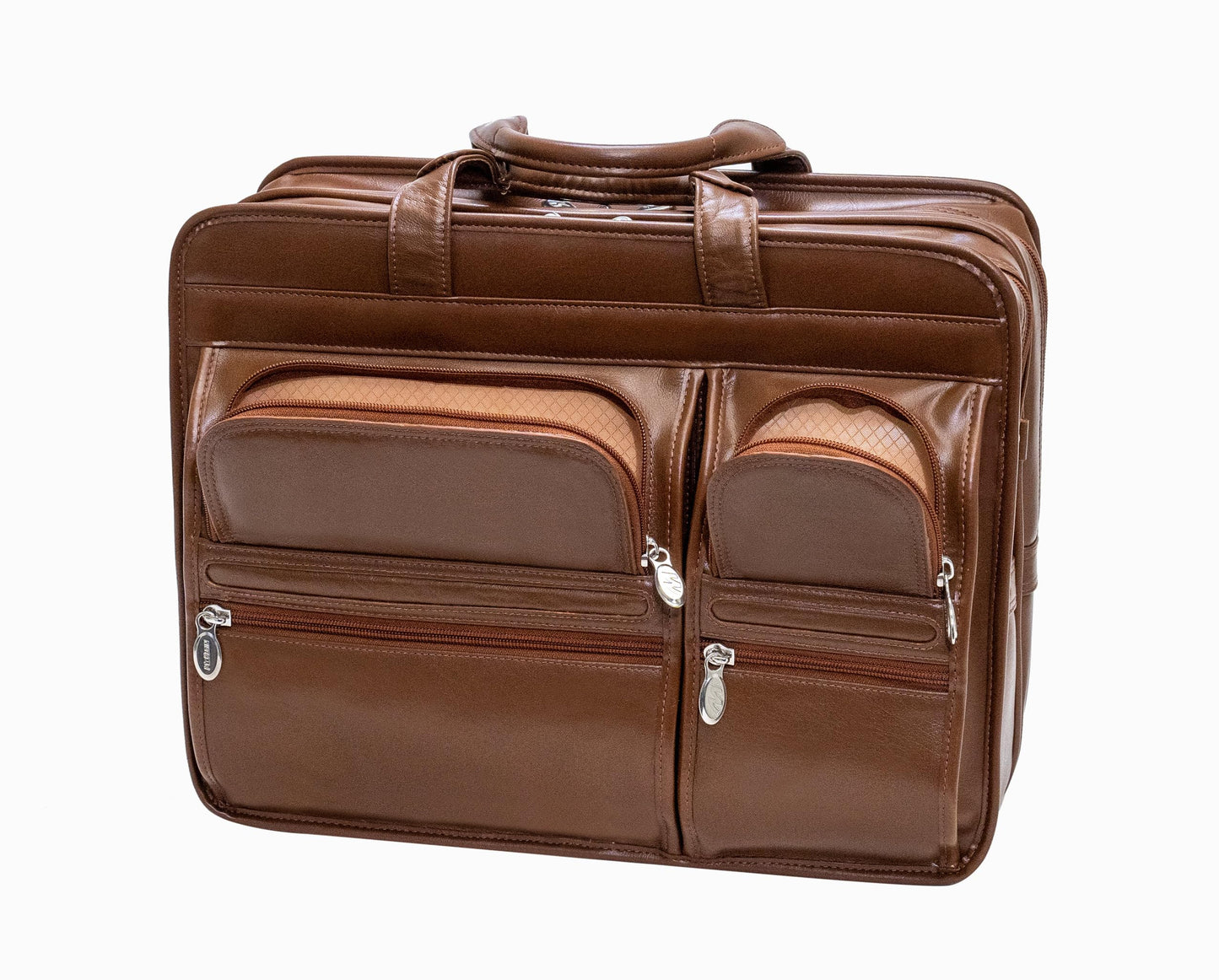 McKleinUSA CLINTON, 17" Leather Patented Detachable -Wheeled Laptop Briefcase