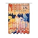 Carnation Home Fashions, Inc. Moulin Rouge Museum Collection 100% Polyester Fabric Shower Curtain, Size 70"x72"