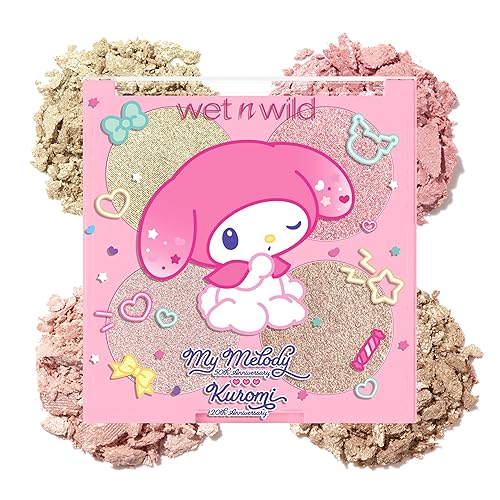 wet n wild My Melody and Kuromi Face Quad - My Sweet Glow