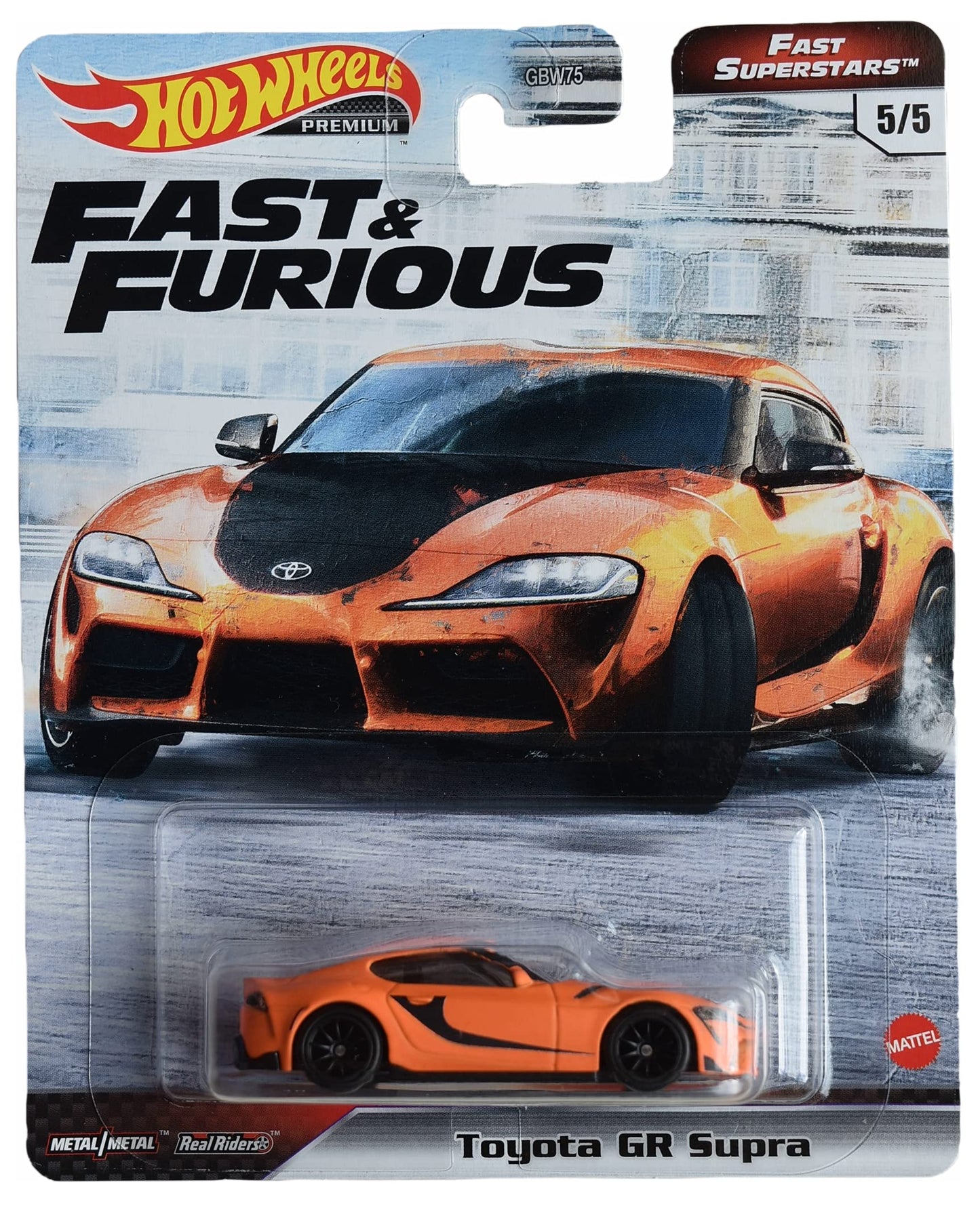 Hot Wheels Toyota GR Supra, [Orange] Fast Superstars 5/5
