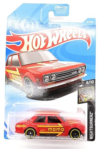 Hot Wheels NIGHTBURNERZ 8/10, RED '71 Datsun 510 97/249