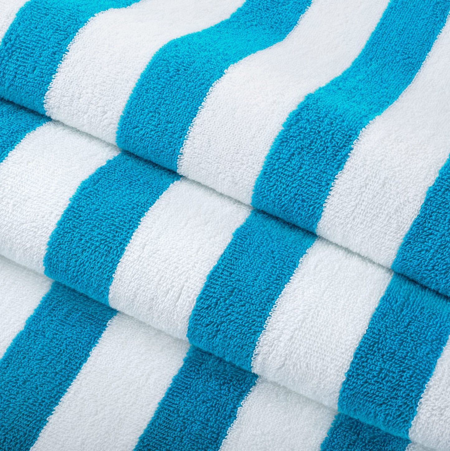 Arkwright Cali Cabana Stripe Beach Towel - Pack of 4 - Soft 100% Cotton Lightweight Quick Dry Terry Towels Set for Pool, Swim, and Hot Tub, 30 x 60…