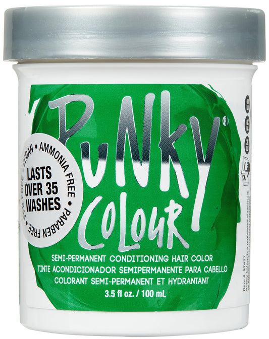 Punky Apple Green Semi Permanent Hair Color - Vegan & Cruelty-Free Conditioning Hair Dye, Lasts Up to 35 Washes, 3.5 fl oz