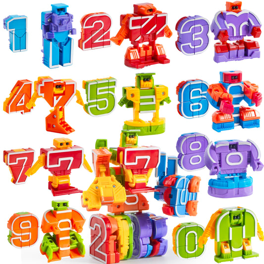 JOYIN 10PCS Number Bots – Educational Action Figure Learning Toys, Fun Birthday & Christmas Gifts for Kids Boys & Girls Ages 3–6