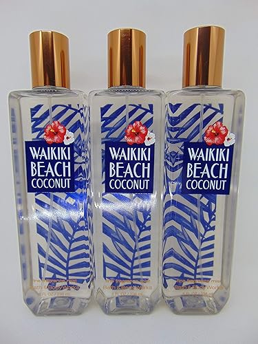 Bath & Body Works Fine Fragrance Mist Waikiki Beach Coconut 2017 - Lot of 3