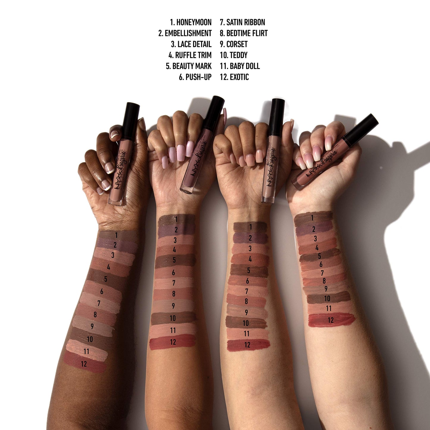 NYX PROFESSIONAL MAKEUP Lip Lingerie Matte Liquid Lipstick - Satin Ribbon (Nude Beige)