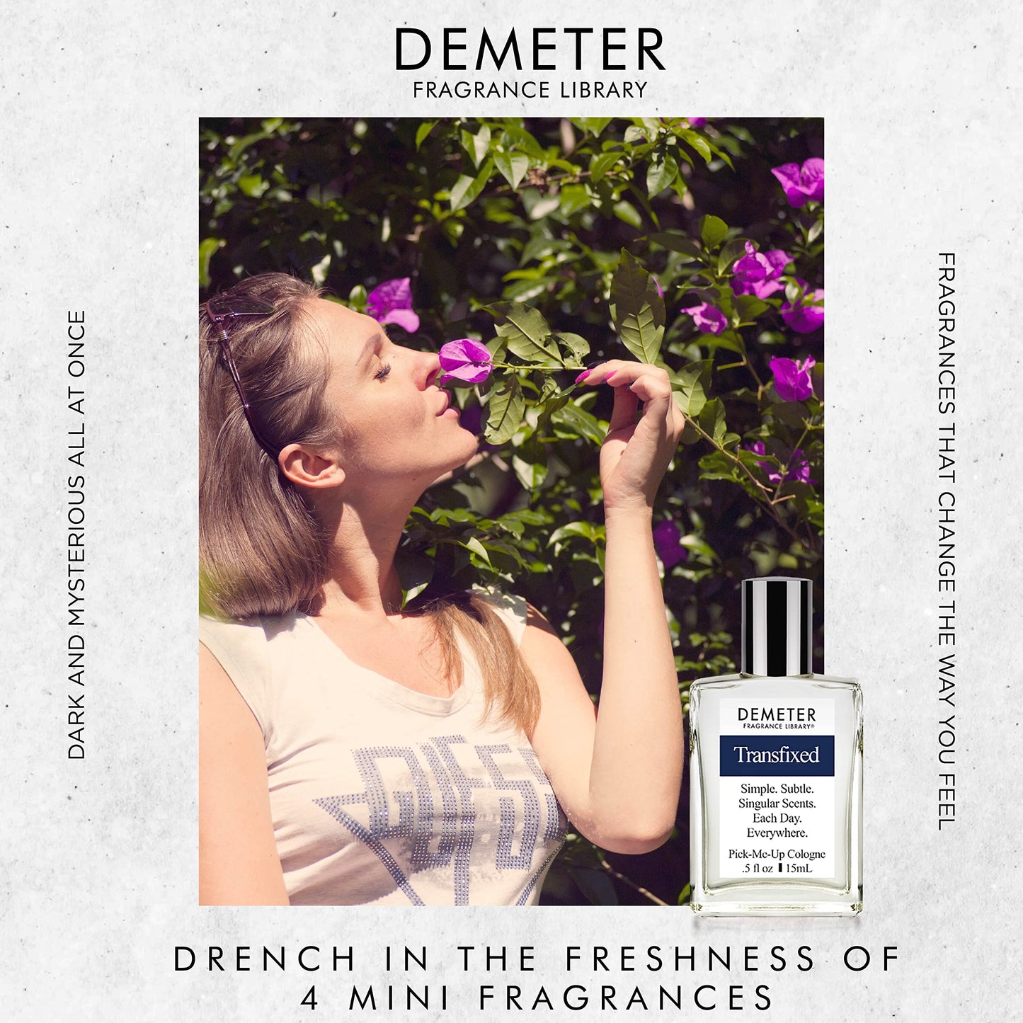 DEMETER Fragrance's Dark Flowers Humongous Miniature Set of 4 - Witching Hour - Dark Roses - Vampire Blooms - Transfixed - Perfume Sampler Set Beauty & Personal Care DEMETER