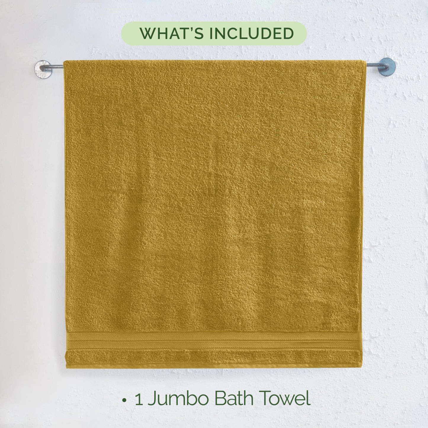 Elegant Comfort Three Line Popcorn Towel Set for Bathroom 35 x 70 inches, Premium Hotel Quality 1-Pack Jumbo Towels, 100% Turkish Cotton, Soft…