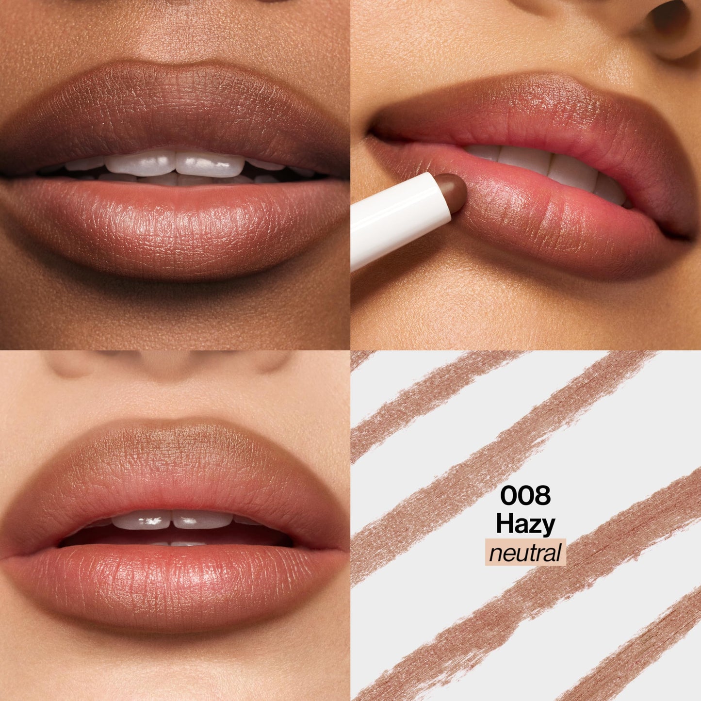 REVLON PhotoReady Blur Liner, Soft Matte Lip Makeup to Overline for Instant Natural, Fuller-Looking Lips, 008 Hazy, 0.05 oz