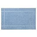 TOWN & COUNTRY EVERYDAY Ultra Plush Solid Tufted Border Bath Mat, Soft and Absorbent Tufted Floor Mat, Non-Slip Backing, Machine Washable, Blue…