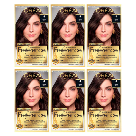 L’Oreal ParisSuperior Preference - 4 Dark Brown 1 Each (Pack of 6)