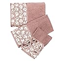 Popular Bath Accessories Sinatra Modern Bathroom, Hand Wash Luxury Contemporary Bling Mosaic Glass Blush Bath Soft Plush and Highly Absorbent, 3…