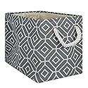 DII Collapsible Polyester Storage Bin, Stained Glass, Gray, Large Rectangle