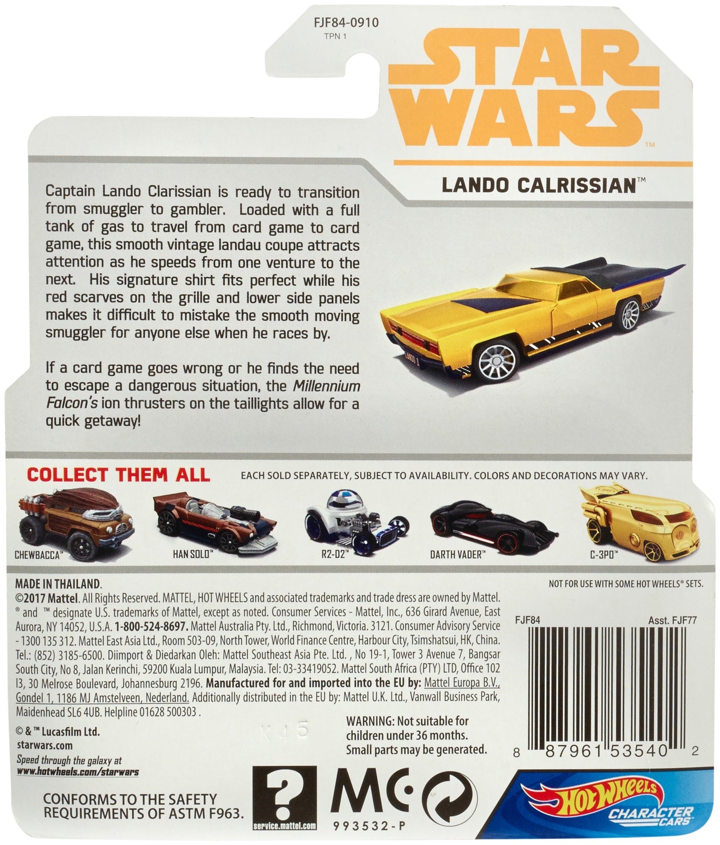 Hot Wheels Lando Calrissian Vehicle