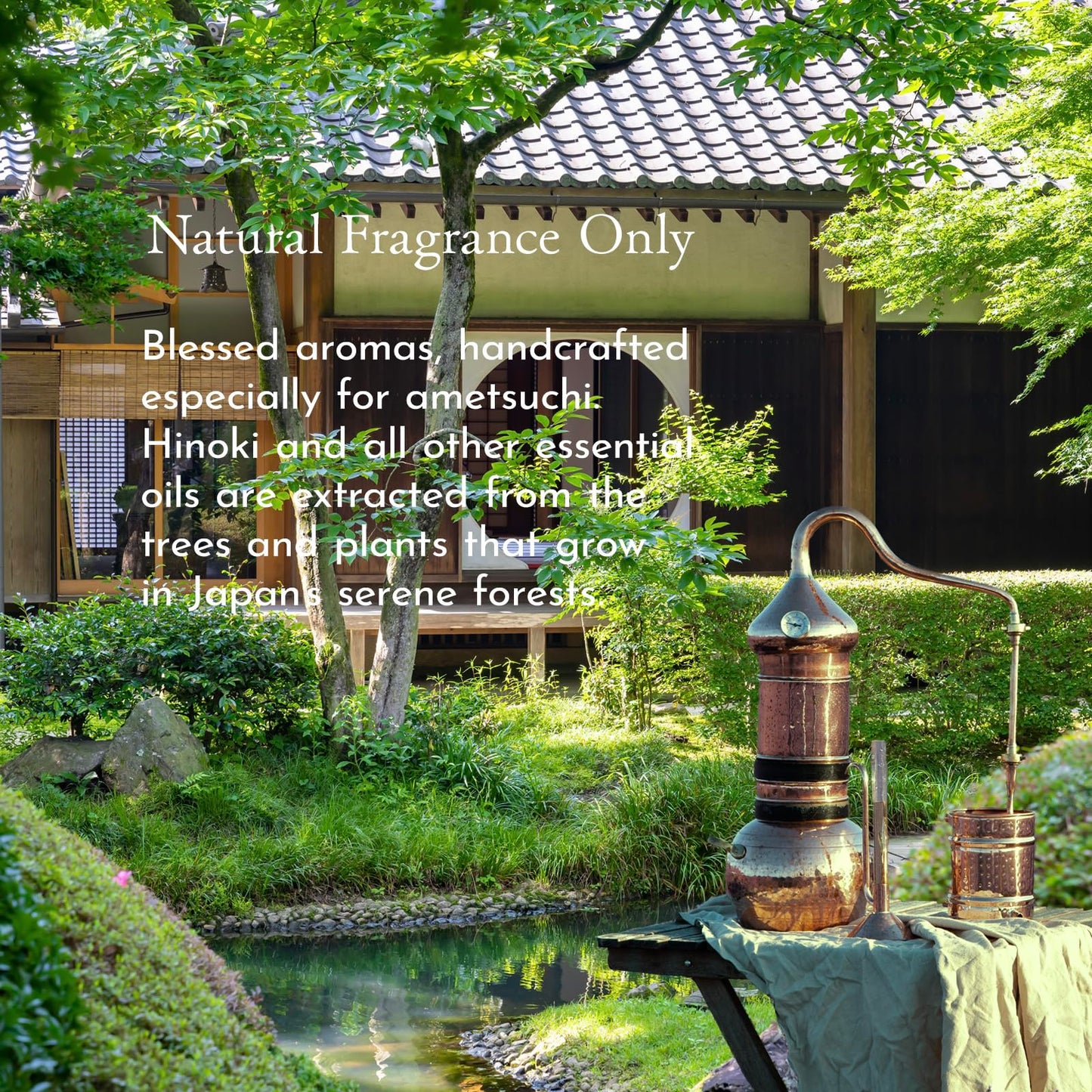 ametsuchi Nourishing Hair Cream with Hinoki-Damage Care, Heat Protection, UV Damage Care, Made in Japan