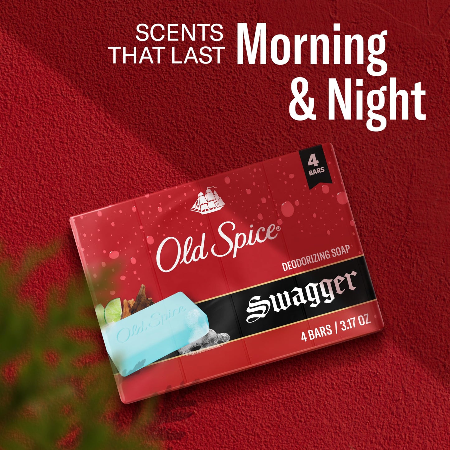 Old Spice Bar Soap for Men, Refreshing Clean to Wash Away Dirt & Odor, Cleansing Formula, Long-Lasting & Confidence-Boosting Fragrance, Swagger