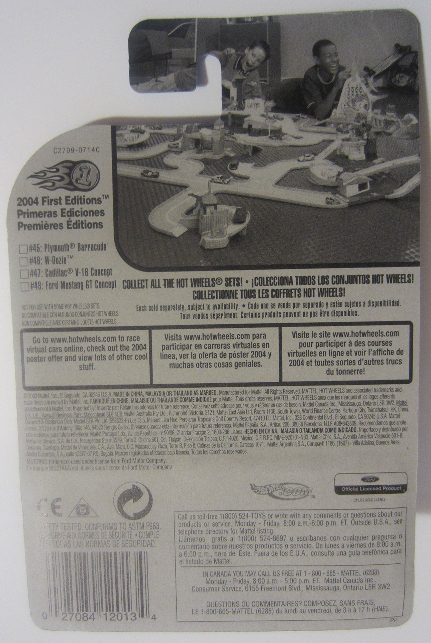 2004 Hot Wheels Toys R Us Exclusive Zamac First Editions Ford Mustang GT Concept Unpainted #2004-048 by Hot Wheels