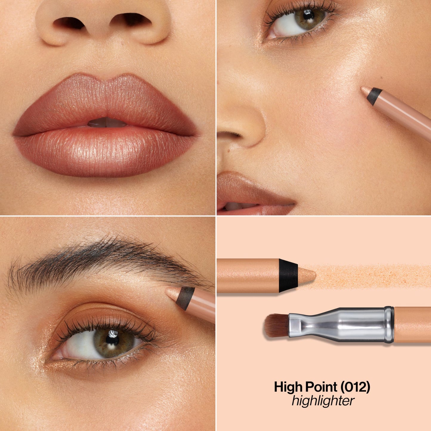 Revlon ColorStay Multi-Liner, Creamy Formula, Multiuse For Lips, Eyes & Face, Precision Brush for Easy Blending, 012 High Point