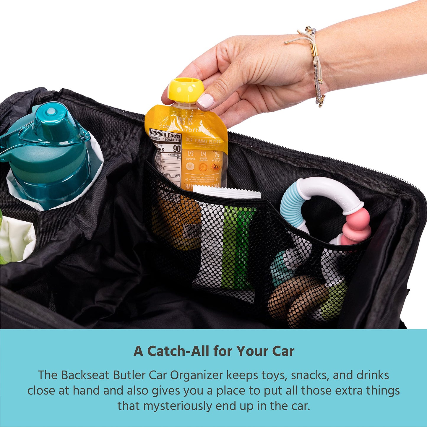 J.L. Childress Backseat Butler Car Seat Organizer for Kids - Essential Car Ride Accessories for Travel & Road Trips, Storage Organization for Front,…