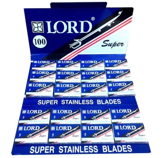 100 Lord Super Stainless Double Edge Safety Razor Blades Beauty and Personal Care LORD
