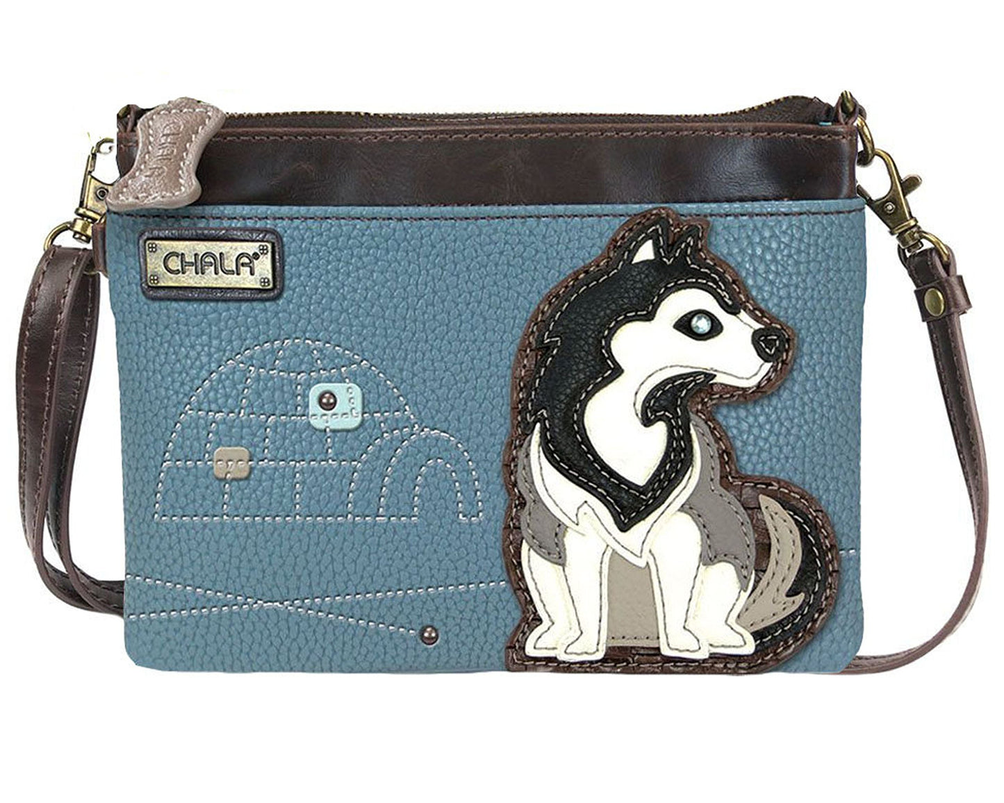 Chala Husky Mini Crossbody Handbag Purse Husky Mom