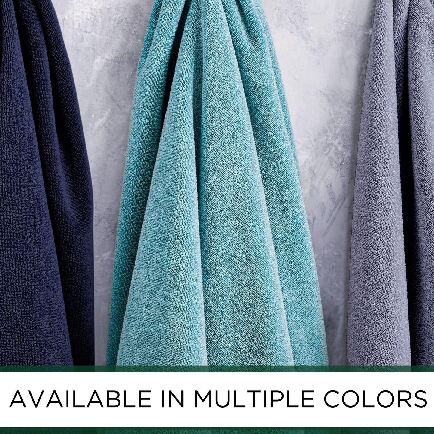 Lacoste Heritage Supima Cotton 6-Piece Towel Set, 2 Bath Towels, 2 Hand Towels, 2 Washcloths, Celestial Blue - Highly Absorbent & Quick Drying…