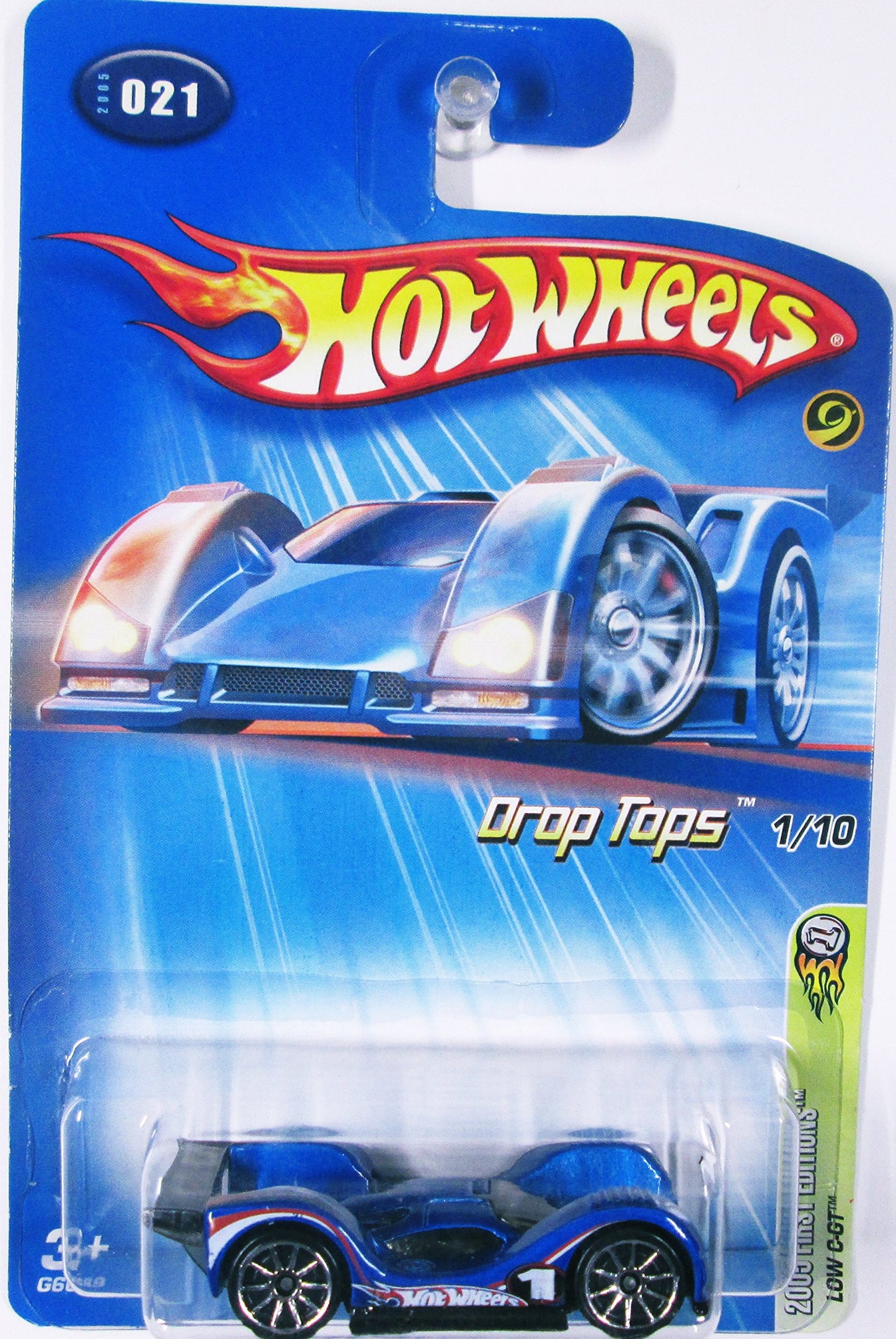 Mattel Hot Wheels 2005 First Editions 1:64 Scale Drop Tops Blue Low C-Gt Die Cast Car #021