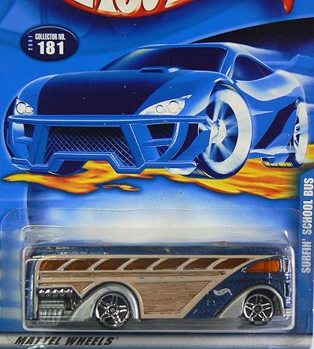 Hot Wheels 2001 Surfin' School Bus Col. #181 BLUE 1:64 Scale