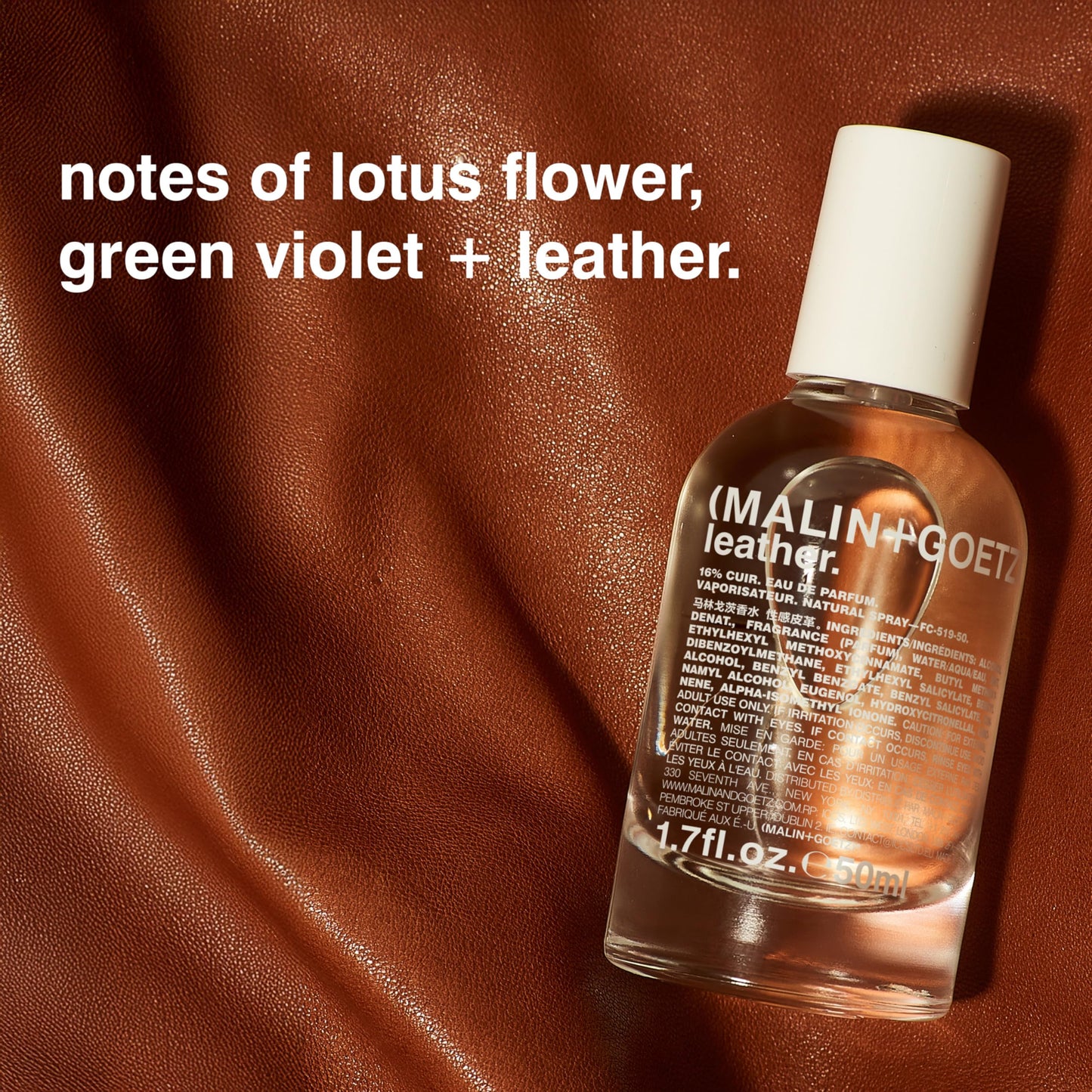 Malin + Goetz Leather Eau de Parfum, 1.7 Fl. Oz. - Men & Women's Perfume, Modern Fragrance, Rustic Wood Scented Perfume, Vintage Leather Scent, Vegan