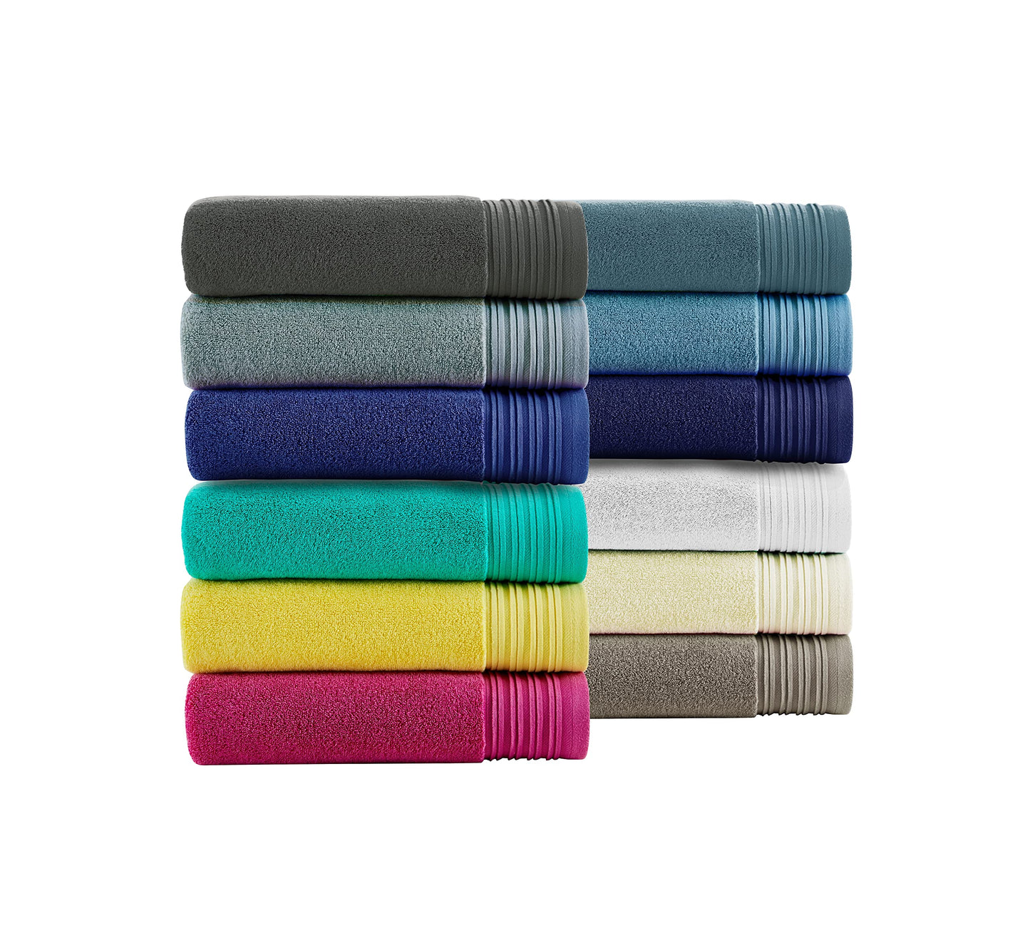 Kate Spade New York Scallop Pleat 580 GSM Terry 1 Piece Wash Cloth, 13 x 13 Inches, 100% Cotton (Abyss)