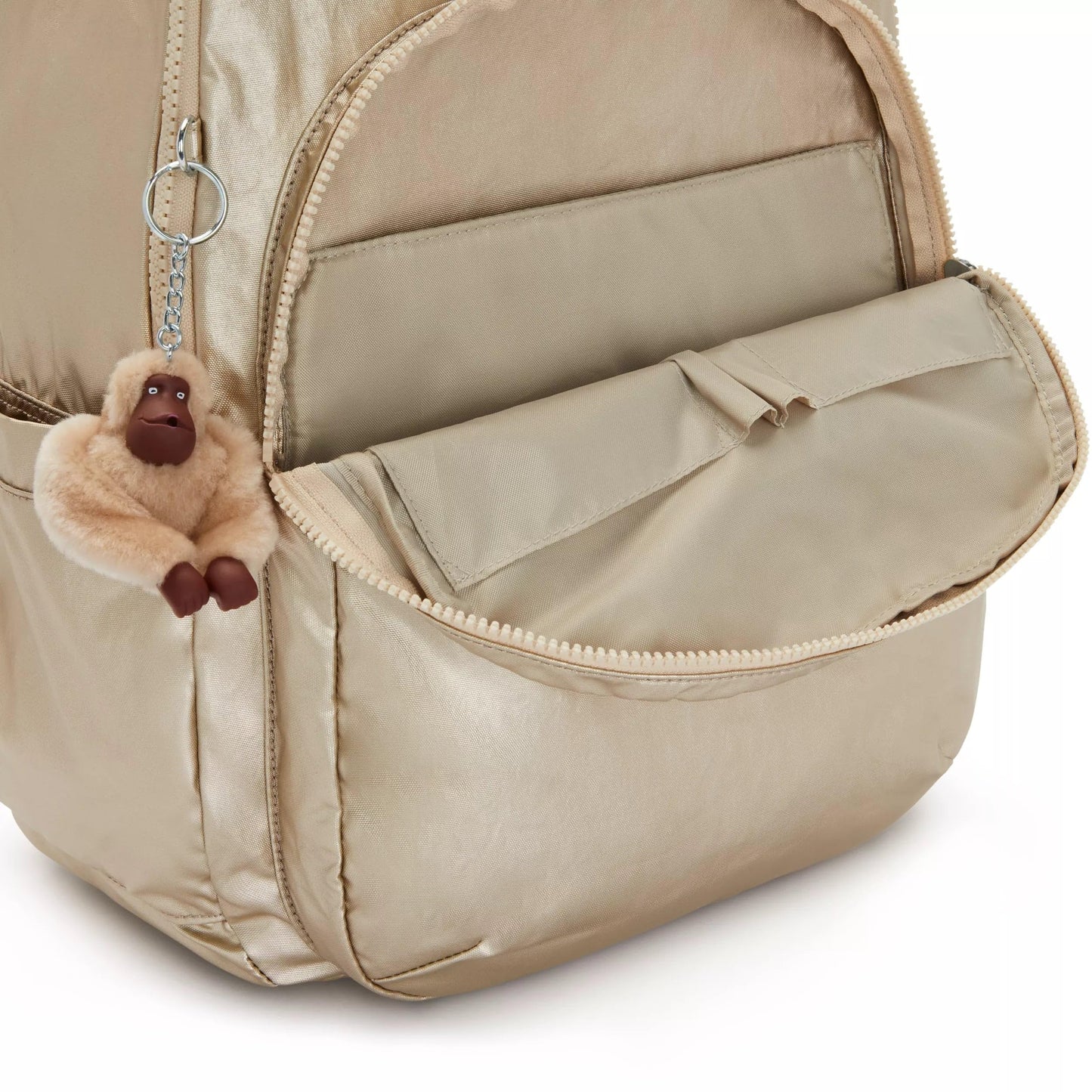 Kipling Seoul Extra Large Metallic 17" Laptop Backpack Starry Gold Metallic