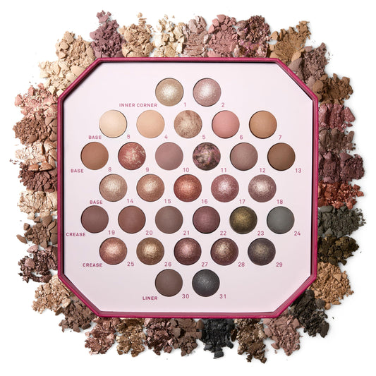 LAURA GELLER NEW YORK The Ultimate Palette Minimalism Maximized | Includes 31 Baked Eyeshadows in Classic and Marble with Matte & Shimmer Finishes